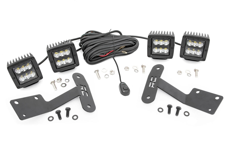 Kit de Luces LED | Montaje tipo Ditch | Dual 2" Negro Pairs | Spot | Toyota Tundra (14-21)